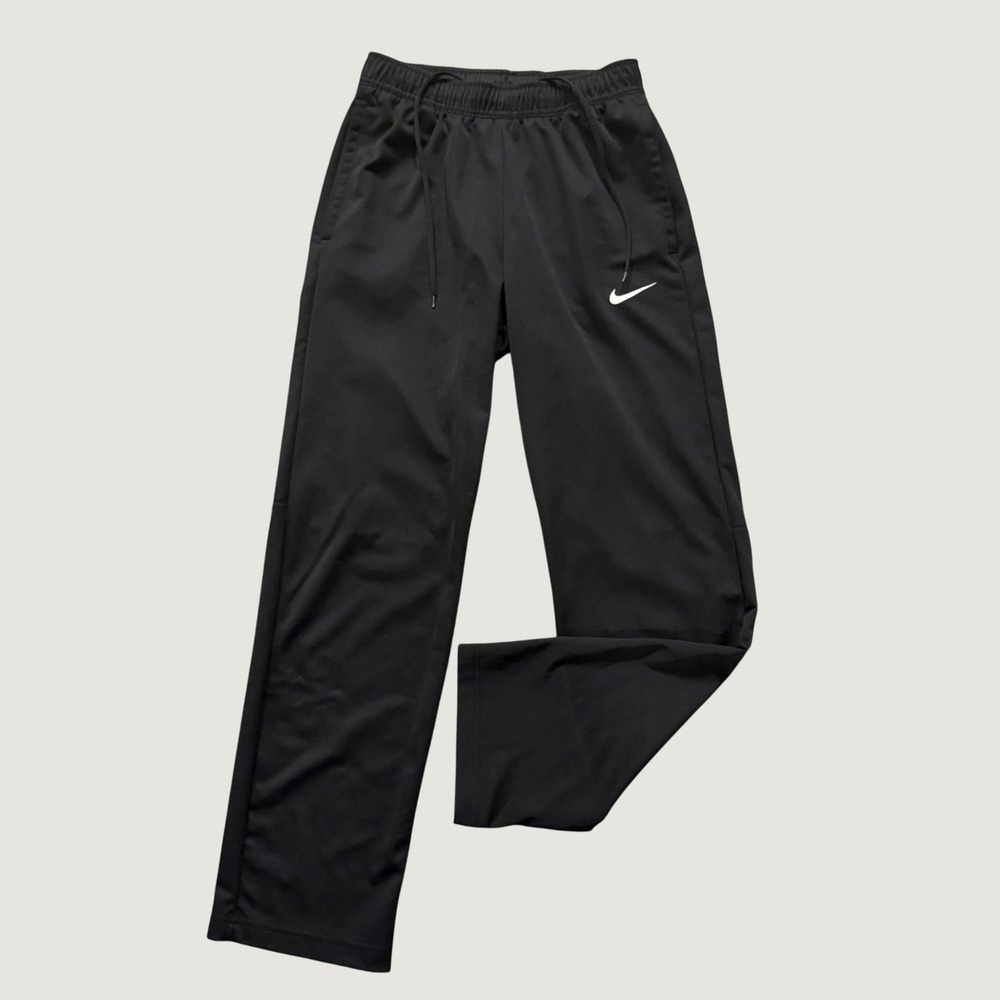 Nike Dri-FIT Athletic Pants Small Black Straight Leg Training Trousers Polyester